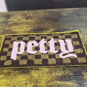 Pink and Brown Checkered Patch